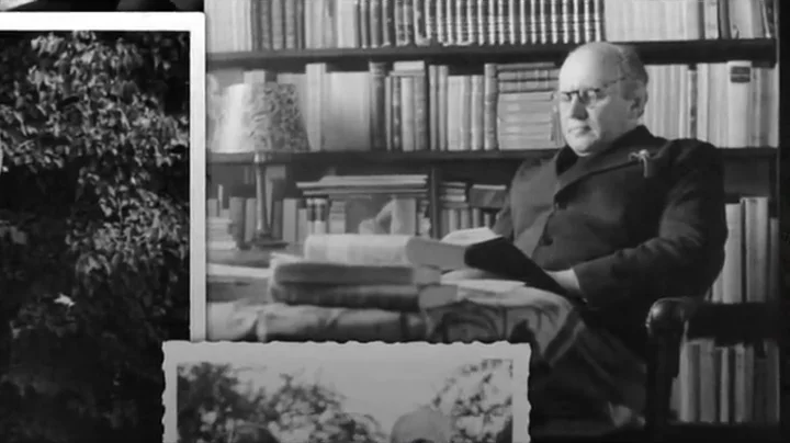 Stanisław Vincenz in a documentary film frame